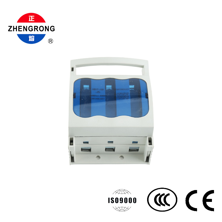 3 पोल फ़्यूज़ स्विच डिस्कनेक्टर 100A 690V DIN रेल