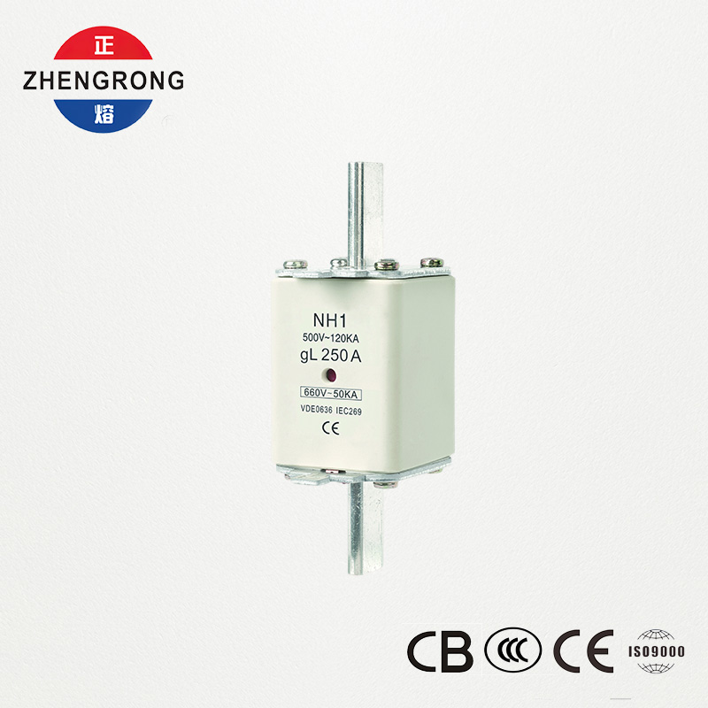 CE और IEC प्रमाणित फ़्यूज़ लिंक NH1 500V 250A उच्च ब्रेकिंग क्षमता