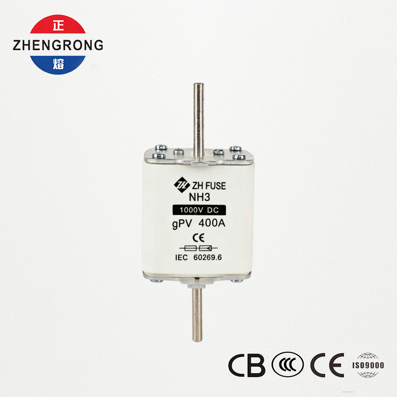 सोलर पीवी सिस्टम के लिए NH3 1000V DC 400A gPV फ़्यूज़