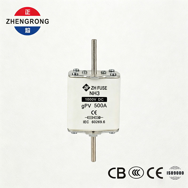 सोलर पीवी सिस्टम के लिए NH3 1000V DC 500A gPV फ़्यूज़
